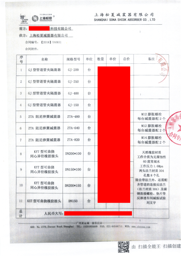 【鴻山熱電廠反滲透車間減振】配套橡膠接頭